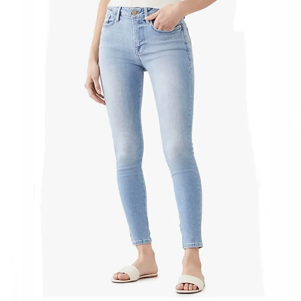 Frame Le One Skinny High Waist Cotton Jeans in Caspio Frame Size 2 MSRP $218